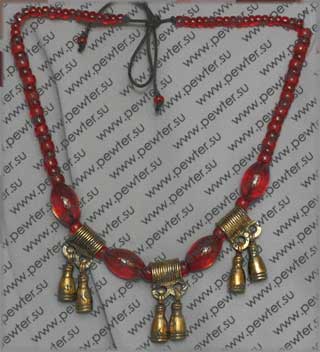 Ожерелье с шумящими привесками малое бронзовое