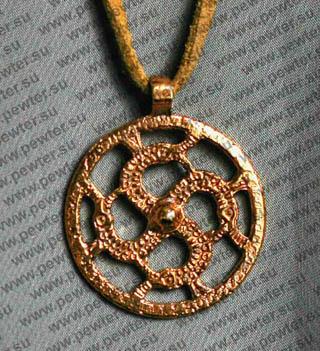 Солярный символ, франки начало 7го века бронзовый